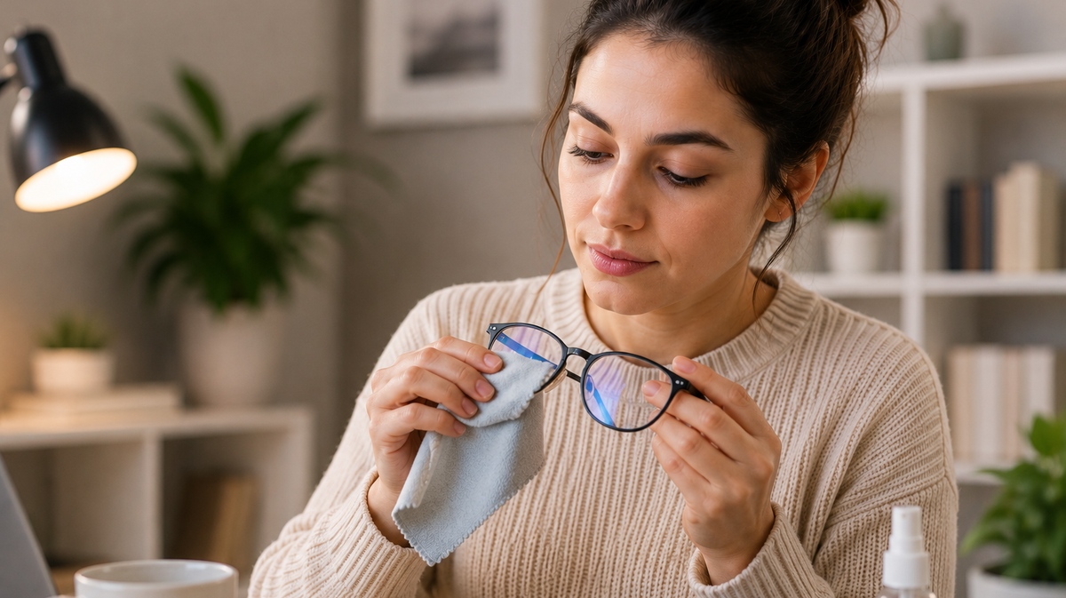 How to clean blue light glasses