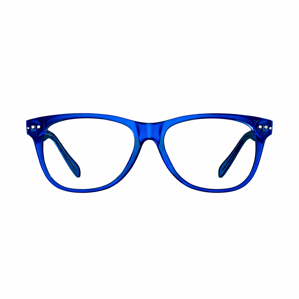 Prescription Crystal Sapphire Swannies Front View