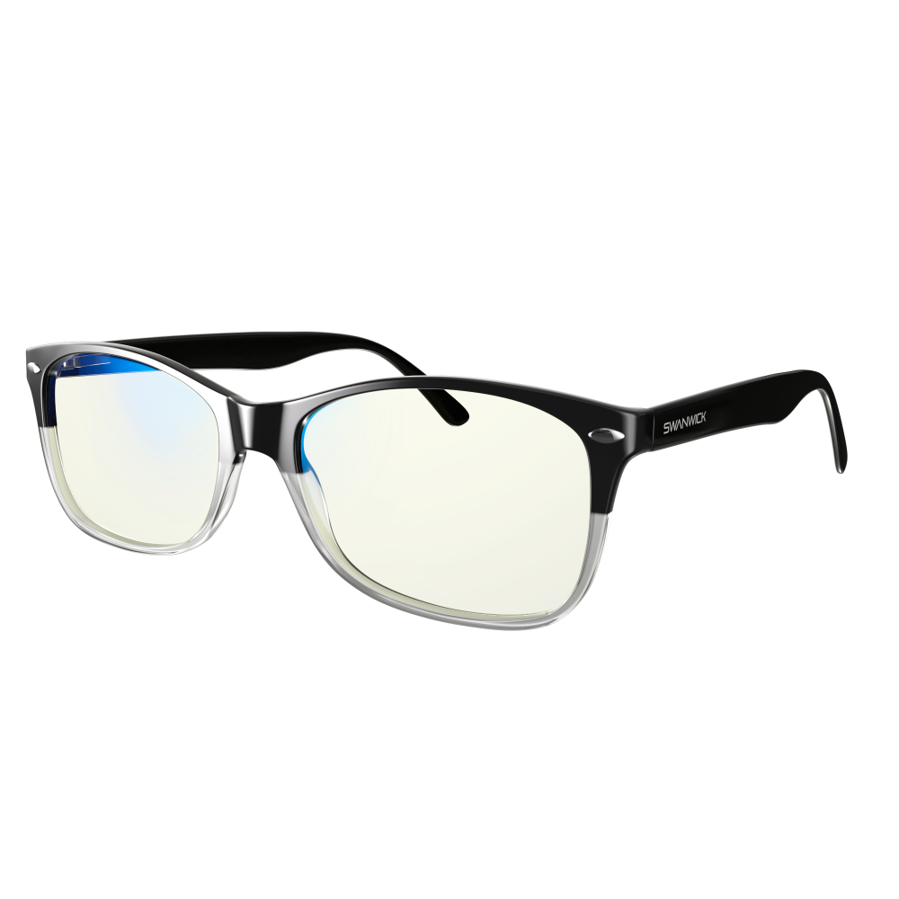 Classic Day Swannies - Clear Blue Light Glasses - Two Tone