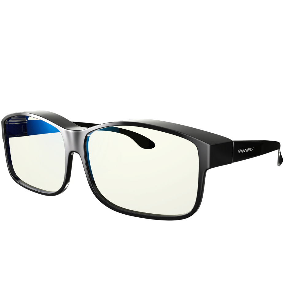 Fitover Day Swannies - Blue Light Reading Glasses - Black