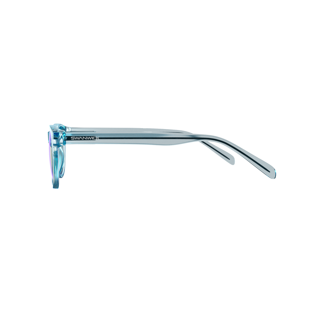 Kids Crystal Day Swannies - Clear Blue Light Glasses - Aquamarine