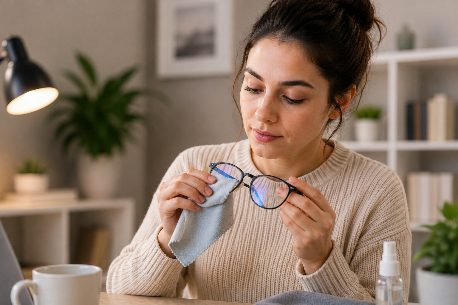 How to clean blue light glasses