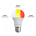 Swanwick Circadian 3-Way Light Bulb Focus Relax Sleep infographic