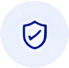 Blue shield security icon representing protection and cybersecurity