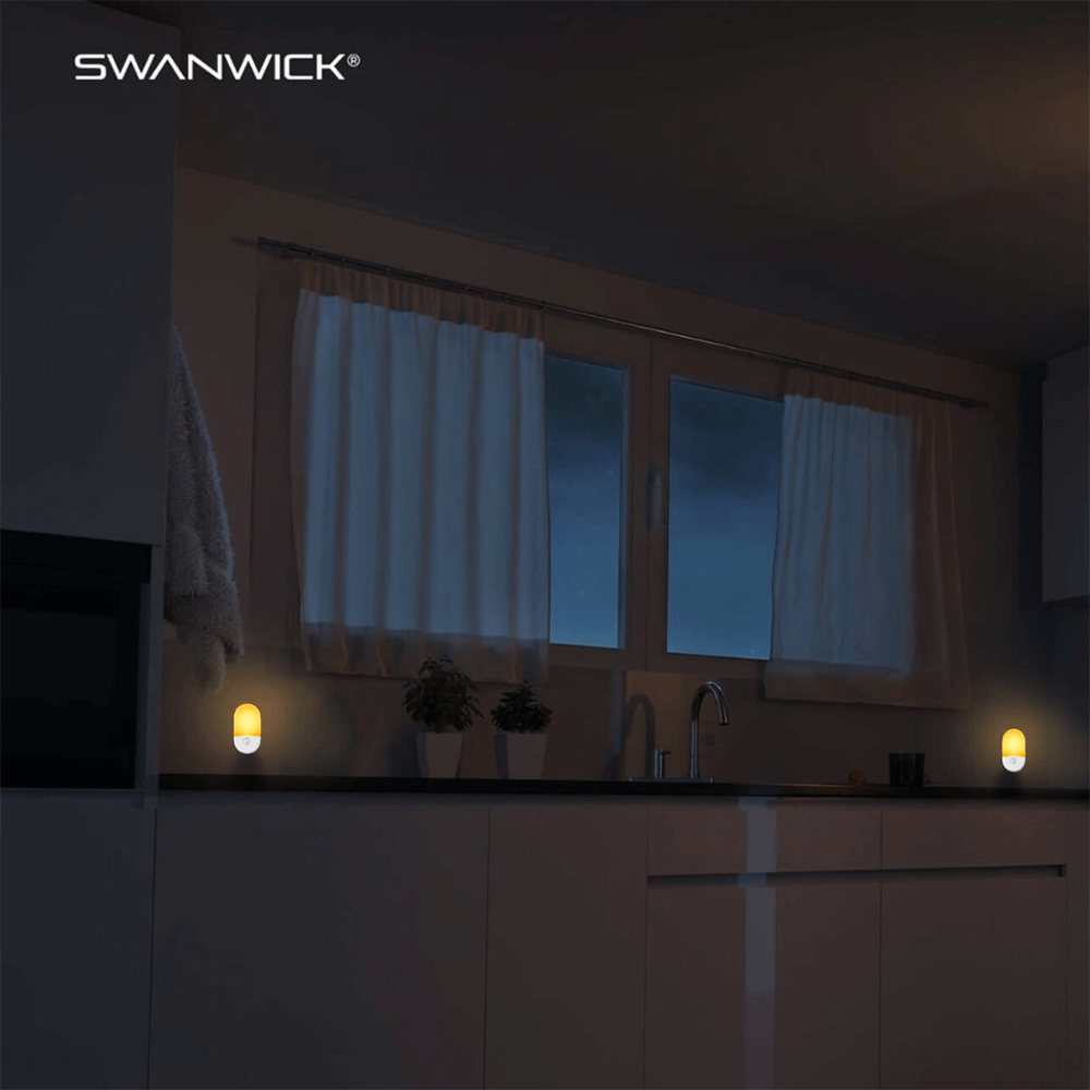 Swanwick Anti Blue LED Night Light Motion Sensor Amber Kitchen