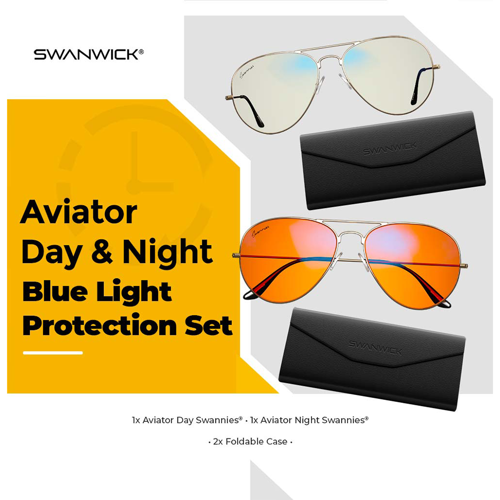Aviator Day & Night Blue Light Protection Set