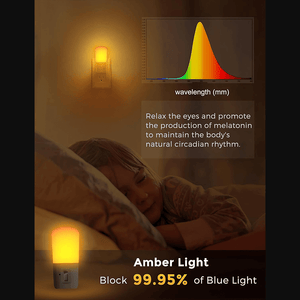 Swanwick Better Nights Dimmable Amber Night Light Infographic