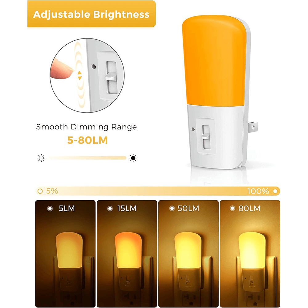 Swanwick Better Nights Dimmable Amber Night Light Infographic