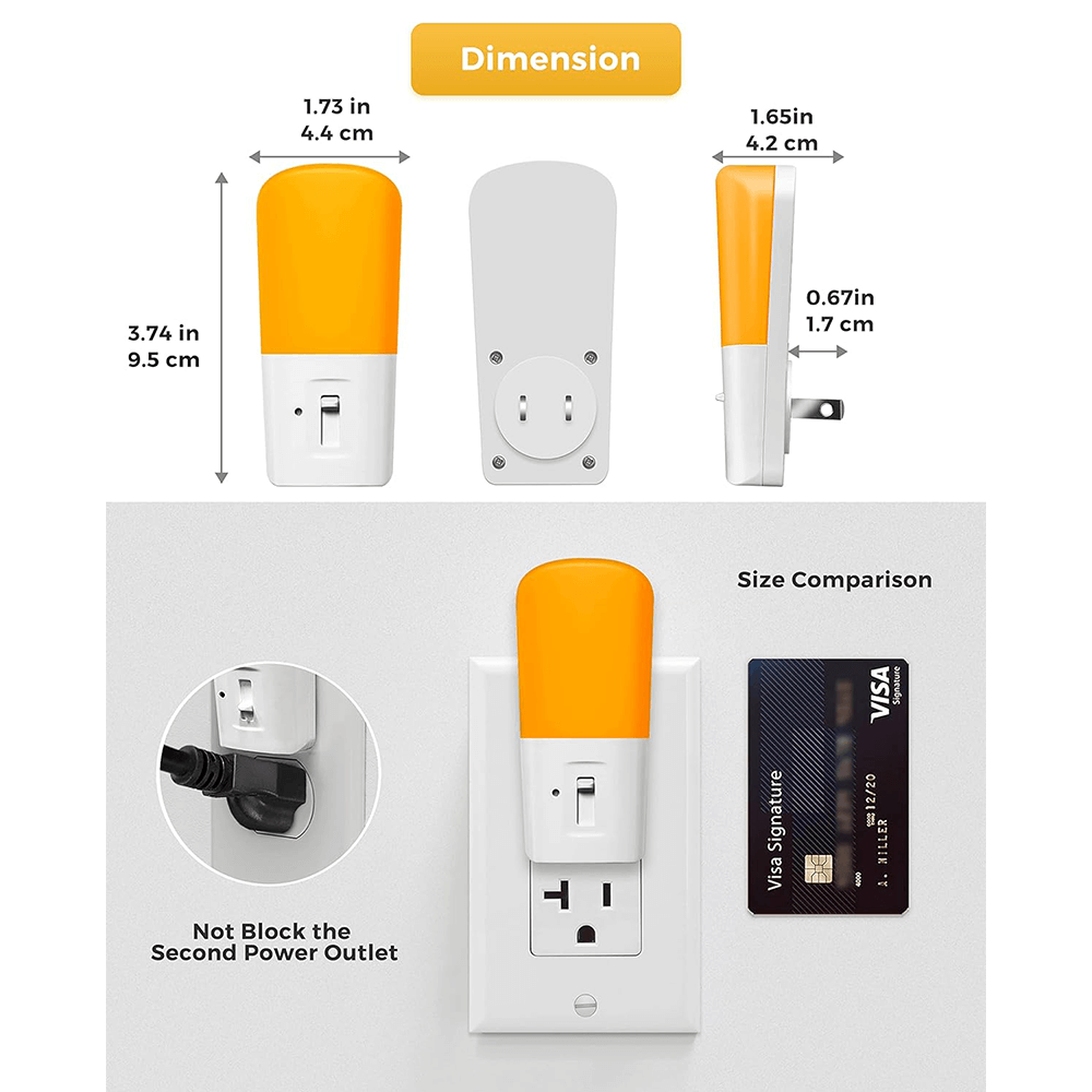 Swanwick Better Nights Dimmable Amber Night Light Infographic