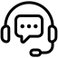Modern curved geometric logo in black
