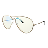 Aviator Day Swannies - Clear Blue Light Glasses - Gold