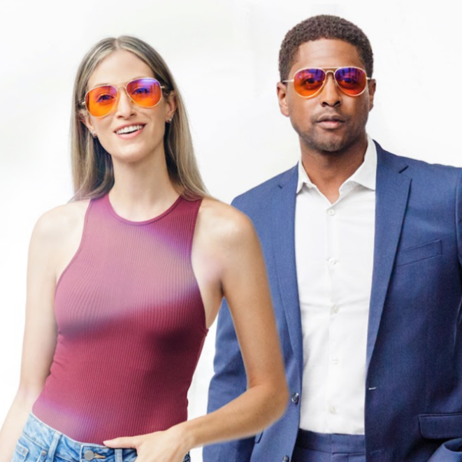 Aviator Night Swannies - Blue Light Glasses - Gold