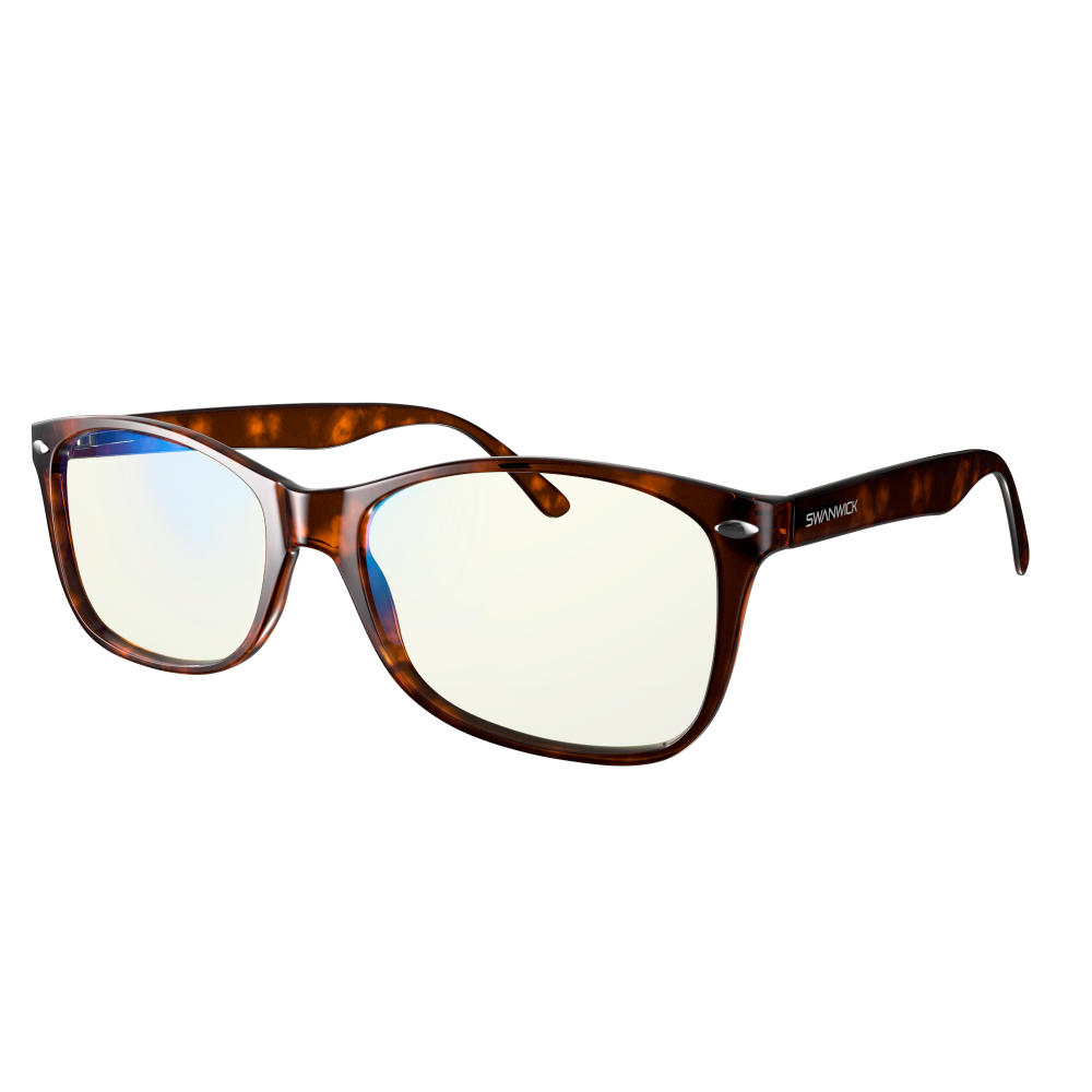 Classic Day Swannies - Clear Blue Light Glasses - Tortoise Shell