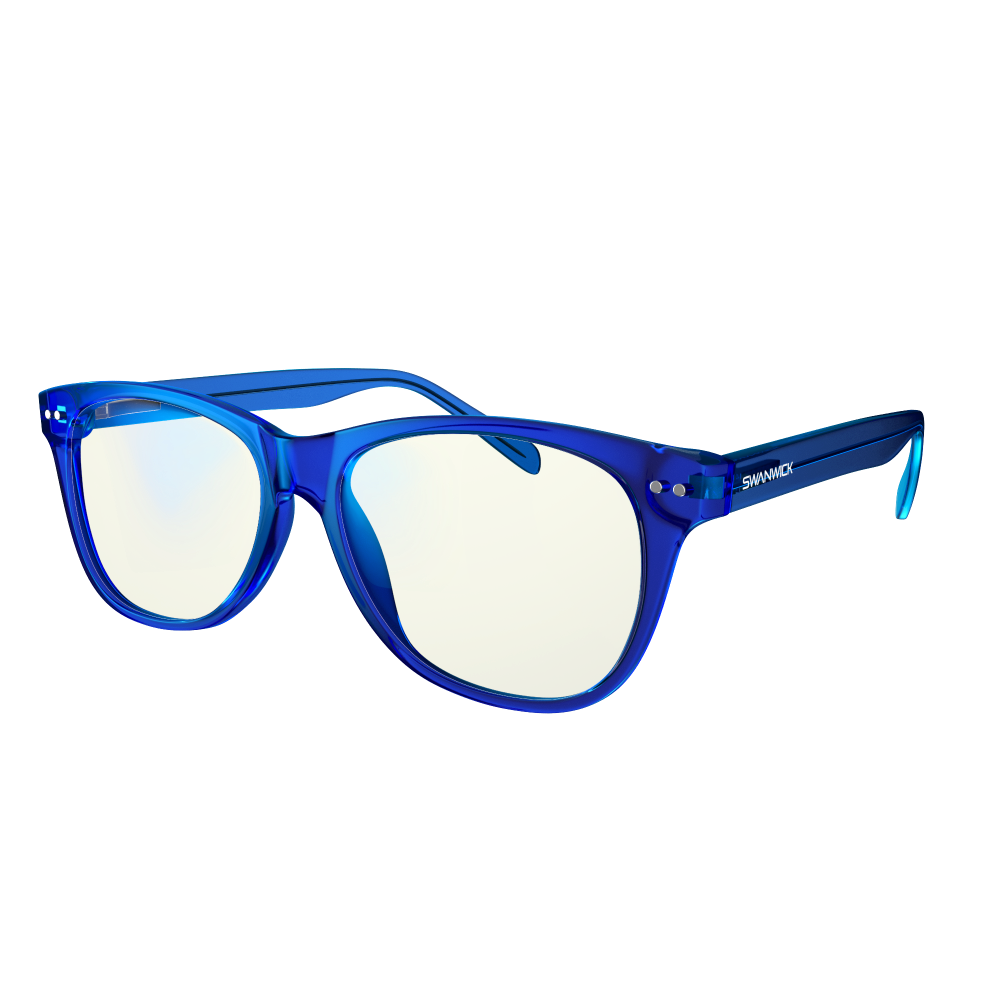 Crystal Day Swannies - Clear Blue Light Glasses - Sapphire