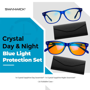 Crystal Swannies - Blue Light Glasses - Sapphire