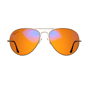 Aviator Night Swannies - Blue Light Glasses - Gold